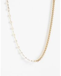 ASOS - Collier moitié chaîne à maillons moitié chaîne à perles fantaisie - dé - Lyst
