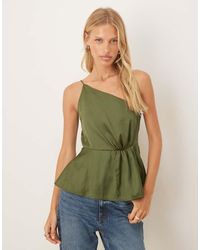 ASOS - One Shoulder Satin Cami Top - Lyst