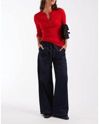 ASOS - Pull On Utility Wide Leg Jean - Lyst
