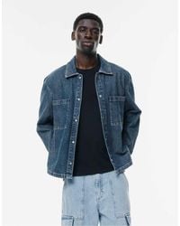 Pull&Bear - Acid Wash Overshirt - Lyst