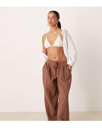 ASOS - Asos Design Petite Callie Cheesecloth Beach Balloon Trouser - Lyst