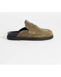TOPSHOP - Addie Real Suede Mule Loafers - Lyst