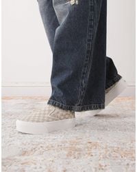 Vans - Classic Slip-on Stackform Checkerboard Sneakers - Lyst