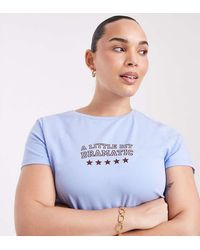 Noisy May - Baby Tee With Dramatic Print - Lyst