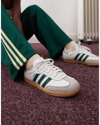 adidas Originals - Zapatillas De Deporte Blancas Y Verdes Samba Og De - Lyst