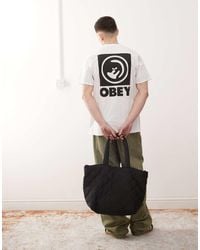Obey - Camiseta Blanca Con Estampado Gráfico En La Espalda Y Logo Bold Eye De - Lyst