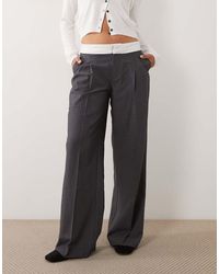 Gina Tricot - Fold Waist Wide Leg Tailored Trouser Set - Lyst