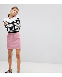 Esprit Minifalda acampanada de antelina - Rosa