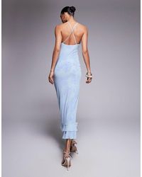 TOPSHOP Double Layered Cami Dress in Blue | Lyst UK