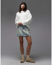 Levi's - Geplooide Denim Mini Rok - Lyst