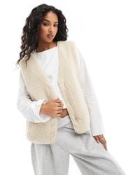 Object - Teddy Fleece Sleeveless Jacket - Lyst