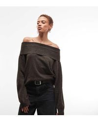 Weekday - Slouchy Off Shoulder Bardot Jumper - Lyst