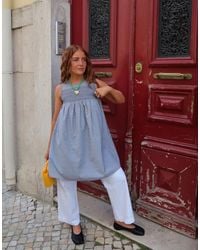 Labelrail - X Rebecca Olivia Gingham Mini Smock Dress - Lyst