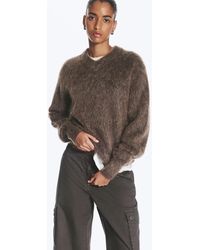 Weekday - Pull col v en mélange - Lyst