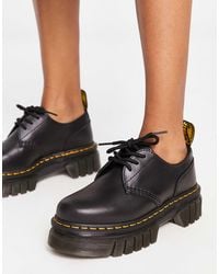 Dr. Martens Serova Black Embroidered Chunky Flatform Shoes Lyst Canada