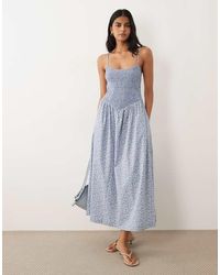 Abercrombie & Fitch - Dipped Waist Maxi Dress - Lyst