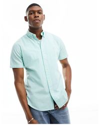 Polo Ralph Lauren - Chemise à manches courtes en crépon avec logo - /blanc - Lyst