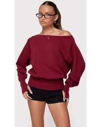 Edikted - Off Shoulder Oversized Sweater - Lyst
