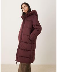 Mango - Doudoune longue à capuche - foncé - Lyst