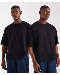 ASOS - Confezione Da 2 T-Shirt Oversize Basic Nere - Lyst