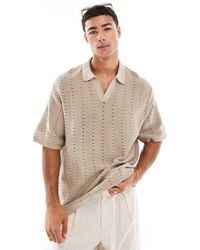 Jack & Jones - Gehaakte Polo Met Split - Lyst