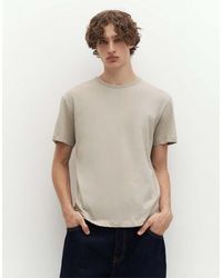 Pull&Bear - Slim Fit Basic T-shirt - Lyst