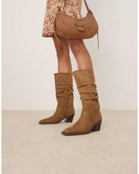 ASOS - Chosen Slouchy Western Knee Boots - Lyst