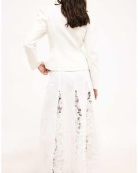 NA-KD - X Audrey Afonso Lace Detail Maxi Skirt - Lyst