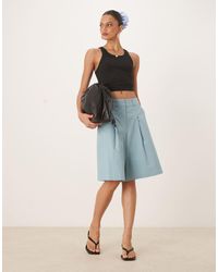 ASOS - Longline Pleat Front Safari Shorts - Lyst