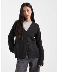 ASOS - Waisted V Neck Cardigan With Pocket Detail - Lyst