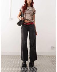 Motel - Roomy Wide Leg Low Rise Jeans - Lyst