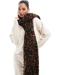 ASOS - Woven Scarf With Leopard Design - Lyst