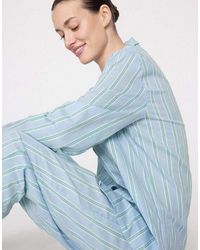 Tezenis - Long Button-Front Cotton Canvas Pyjamas - Lyst