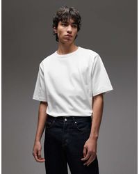 ARKET - Camiseta Blanca Extragrande De Tejido Grueso De Punto Liso De - Lyst