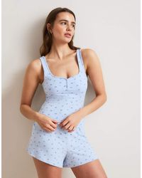 Tala - Soft Lounge Square Neck Button Placket Pajama Tank Top - Lyst