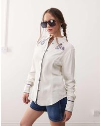 Wrangler - Western Overhemd Met Bies - Lyst