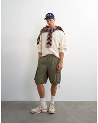 TOPMAN - Short cargo coupe ample kaki - Lyst