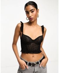 & Other Stories - Mesh Bustier With Star Embroidery - Lyst