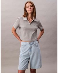 Calvin Klein - Relaxed Bermuda Denim Shorts - Lyst