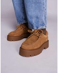 Steve Madden - Offsetter Lace Up Chunky Loafers - Lyst