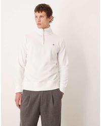 GANT - 3/4 Zip Up Sweat - Lyst