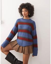 Reclaimed (vintage) - – schlichter unisex-strickpullover mit mehrfarbigem streifenmuster - Lyst