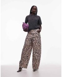 ASOS - Pantaloni Bombati Con Stampa Leopardata - Lyst