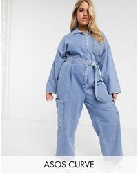 ASOS Светло-синий Джинсовый Комбинезон