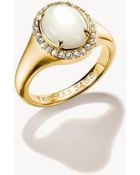 Thomas Sabo - Halo Ring With Mother-Of-Pearl And Zirconia - Lyst