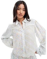 Miss Selfridge - – mix and match – hemd aus webstoff - Lyst