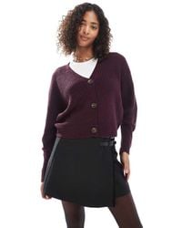 Vero Moda - Button Through Chunky Rib Cardigan - Lyst