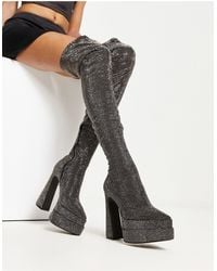 Steve Madden - Sultry Rhinestone Over-the-knee Boots - Lyst
