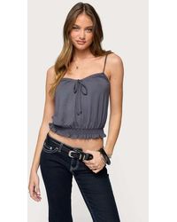 Edikted - Ripley Tie Front Tank Top - Lyst