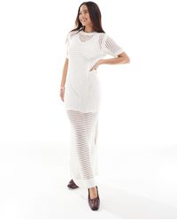 AllSaints - Paloma Crochet Maxi Dress - Lyst